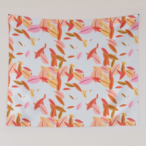 Item preview, Colored pink autumn leaves illustration designed and sold by softpixel.