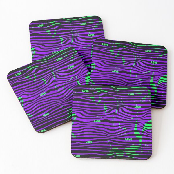 Item preview, Purple and Neon green abstract pattern designed and sold by Itzjustlife.