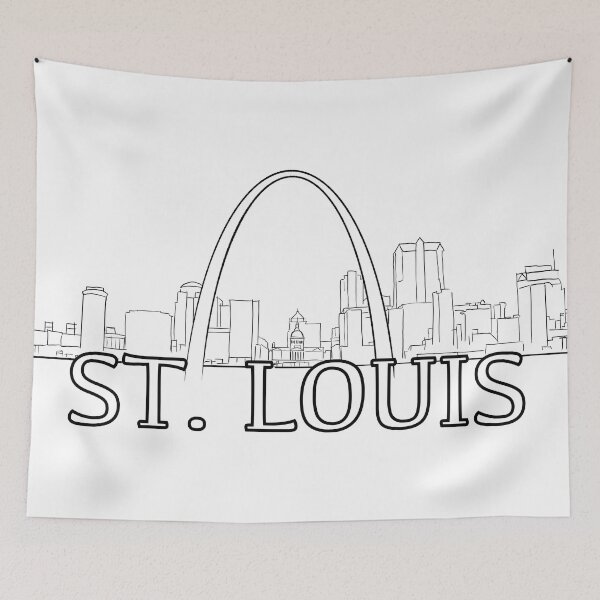 Item preview, Line outline of the St. Louis Skyline - WelshDesigns designed and sold by welshdesigns.