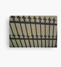 Fence of shadows Canvas Print