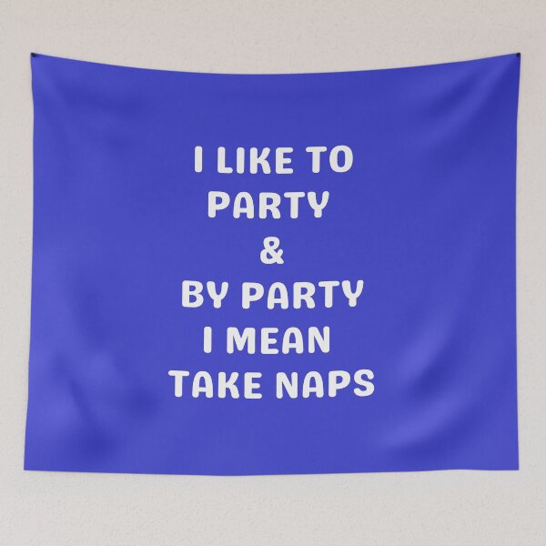 Item preview, I LIKE TO PARTY, WHITE designed and sold by dogwoodandthyme.