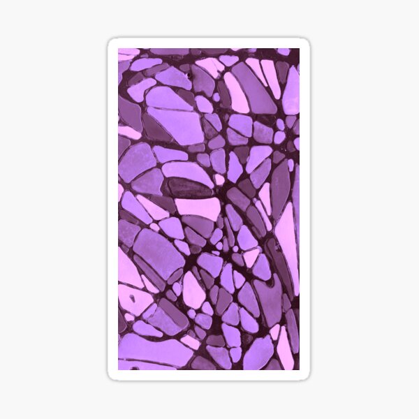 Purple Shades Mosaic Tile in Watercolor Sticker