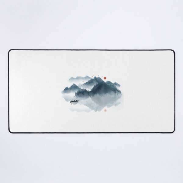 Item preview, Chinese beautiful mountainous area digital watercolor art design.. designed and sold by MsLuciaStore.