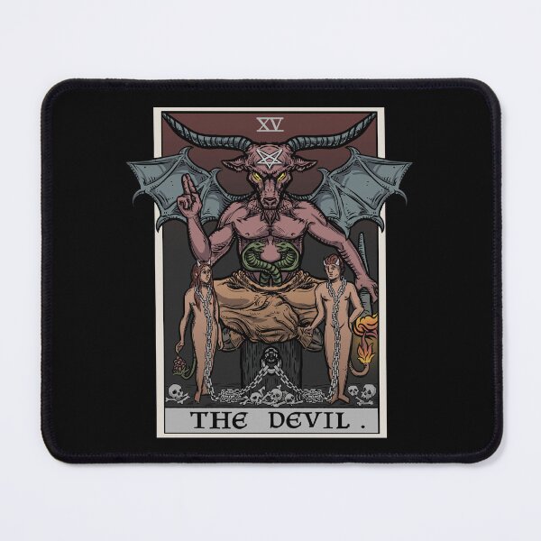 Item preview, The Devil Tarot Card Baphomet Halloween Gothic Satanic Witch As Above So Below designed and sold by TheGhoulishGarb.