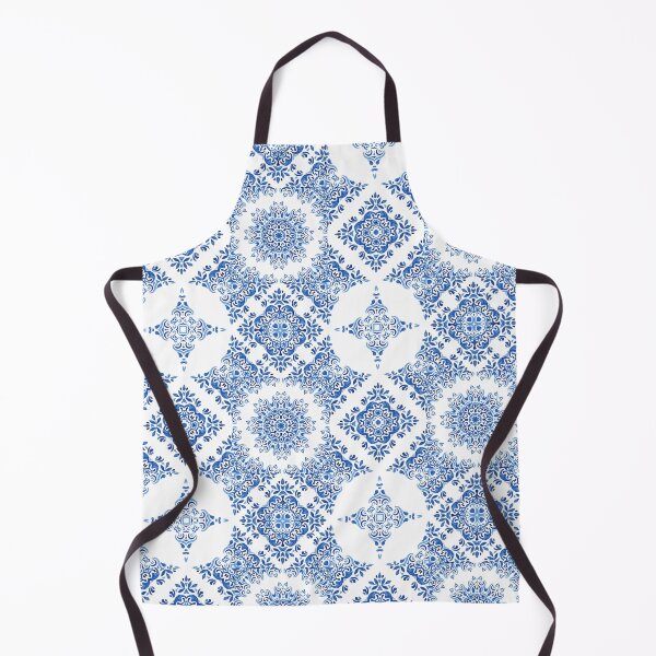 Item preview, Blue and White Mediterranean Style Tile Pattern designed and sold by PirateAvocado.