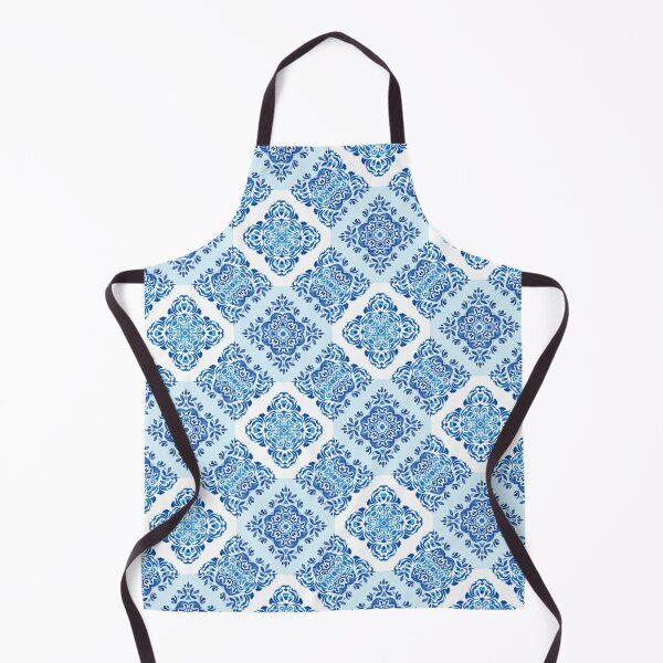 Item preview, Blue and White Mediterranean Style Tile Pattern designed and sold by PirateAvocado.