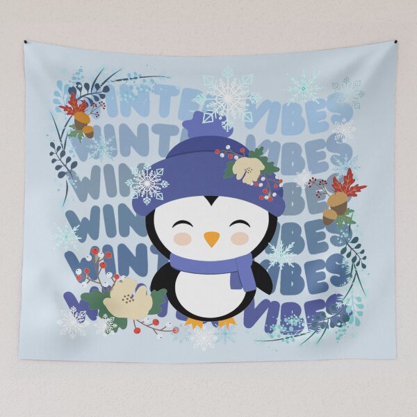Item preview, Winter Vibes Cute Penguin Design For Winter Cold Lovers designed and sold by TrulyEpoque.