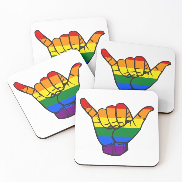 Item preview, LGBTQ Rainbow Pride Shaka designed and sold by redfeatherone.