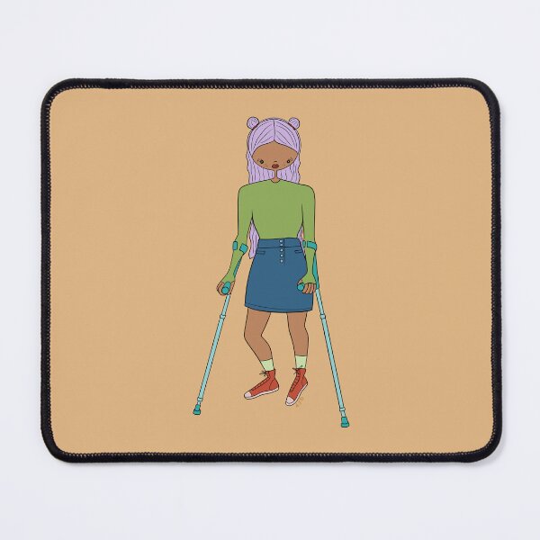 Item preview, Cute Girl With Forearm Crutches (Orange) designed and sold by misslovelymess.