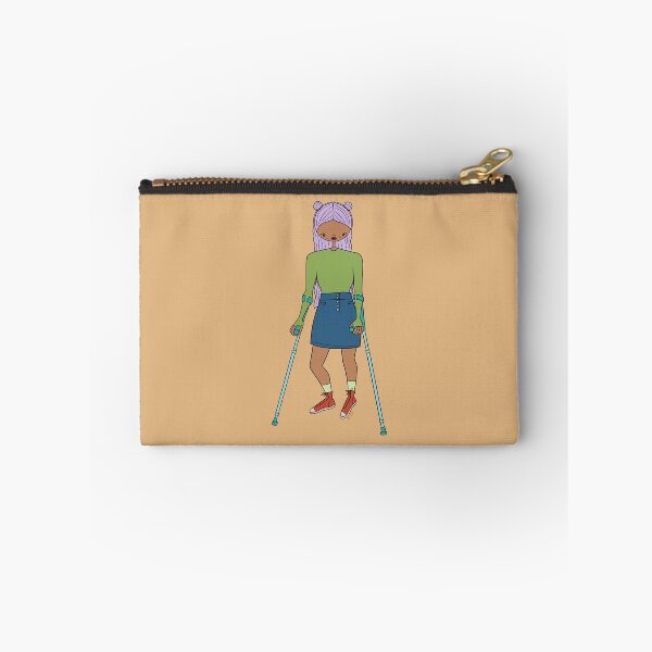 Item preview, Cute Girl With Forearm Crutches (Orange) designed and sold by misslovelymess.