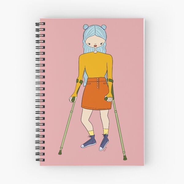 Item preview, Cute Girl With Forearm Crutches (Pink) designed and sold by misslovelymess.