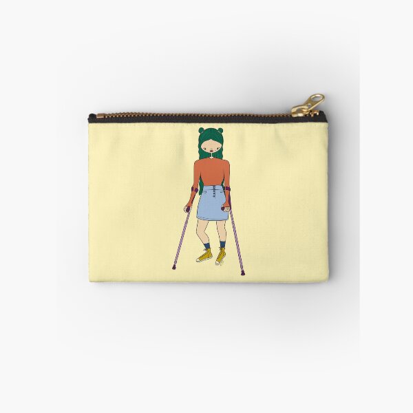 Item preview, Cute Girl With Forearm Crutches (Yellow) designed and sold by misslovelymess.