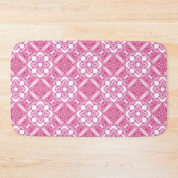 Item preview, Pink and White Mediterranean Style Tile Pattern designed and sold by PirateAvocado.