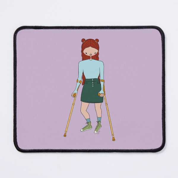 Item preview, Cute Girl With Forearm Crutches (Purple) designed and sold by misslovelymess.