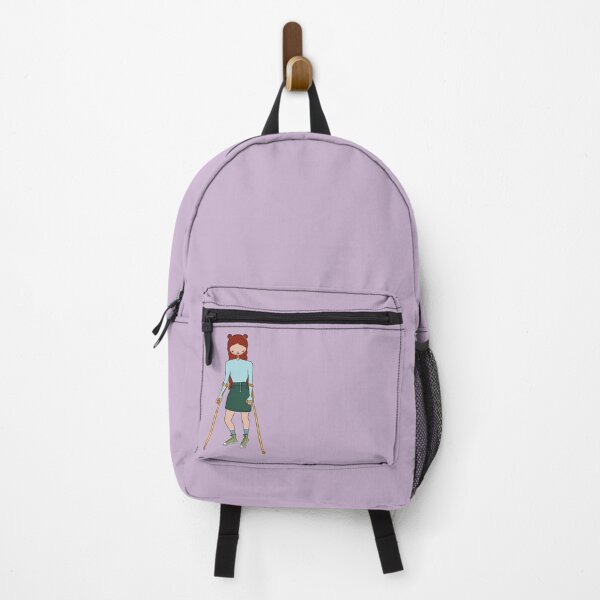 Item preview, Cute Girl With Forearm Crutches (Purple) designed and sold by misslovelymess.