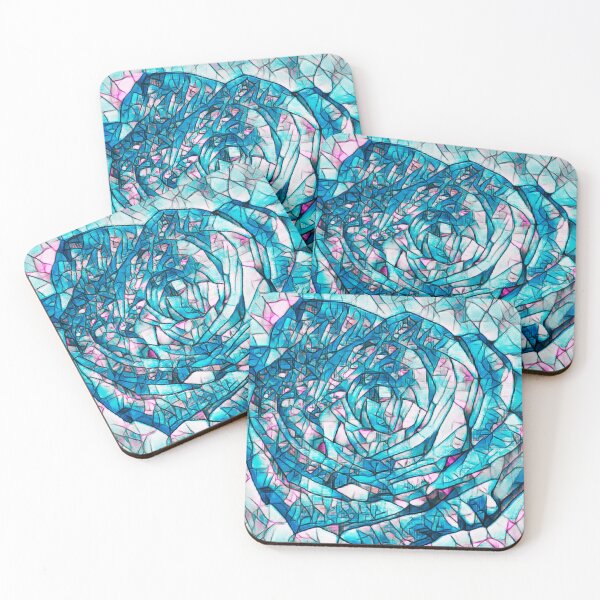 Item preview, Blue Stained Glass Rose designed and sold by AuroraSkylily.