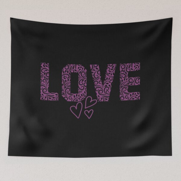 Item preview, Purple Floral Love Quote Inspiration designed and sold by HappyLifeCreate.