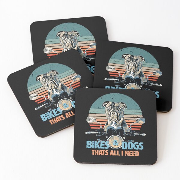 Item preview, Bikes & Dogs - Cute American Pit Bull Terrier rides a motorcycle designed and sold by BrainlabStudios.
