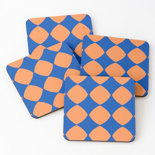 Item preview, Blue and Orange Wavy Tiles designed and sold by PurpleNotebook.