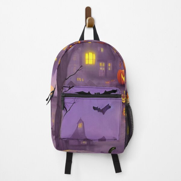 Item preview, Spooky Jack-o-lantern haunted house painting designed and sold by Art-of-AI.