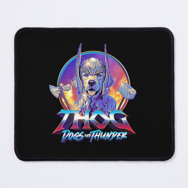 Item preview, THOG - Dogs and Thunder - Funny Golden Retriever Superhero designed and sold by BrainlabStudios.