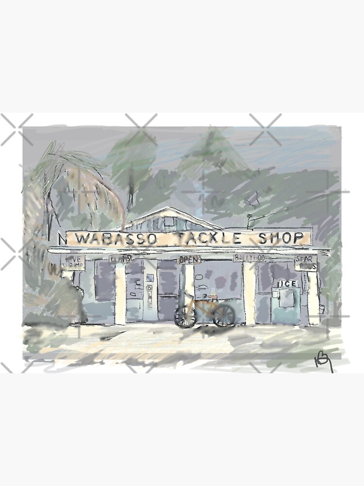Wabasso Tackle Shop Sticker for Sale by Kelly-Ann Baker
