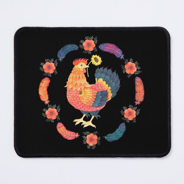 Item preview, Chicken in a feather circle designed and sold by Nonna Mynatt.
