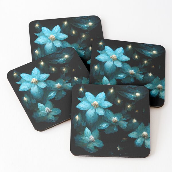Item preview, Glowing Blue Flowers designed and sold by DarkAgeArt.