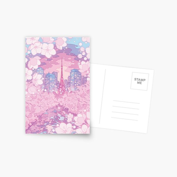 Item preview, The evening Tokyo lake view (pastel colors) designed and sold by AnGoArt.