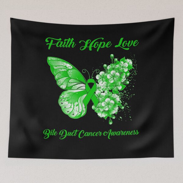 Item preview, Faith Hope Love Bile Duct Cancer Awareness Butterfly Ribbon Gifts designed and sold by Adropine.