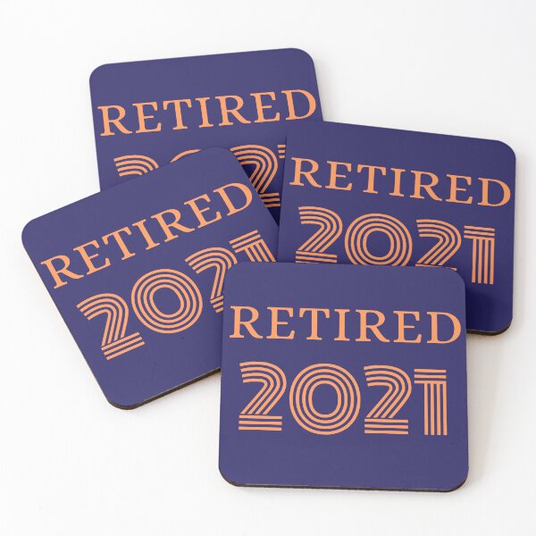 Item preview, Retired In 2021,orange letters designed and sold by moxdesign.