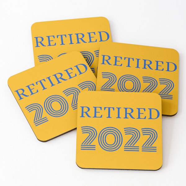 Item preview, Retired In 2022,blue letters designed and sold by moxdesign.