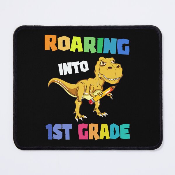 Item preview, Roaring Into 1st Grade Dinosaur Students Kids Back To School designed and sold by omgsavariya.