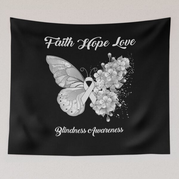 Item preview, Faith Hope Love Blindness Awareness Butterfly Ribbon Gifts designed and sold by Adropine.