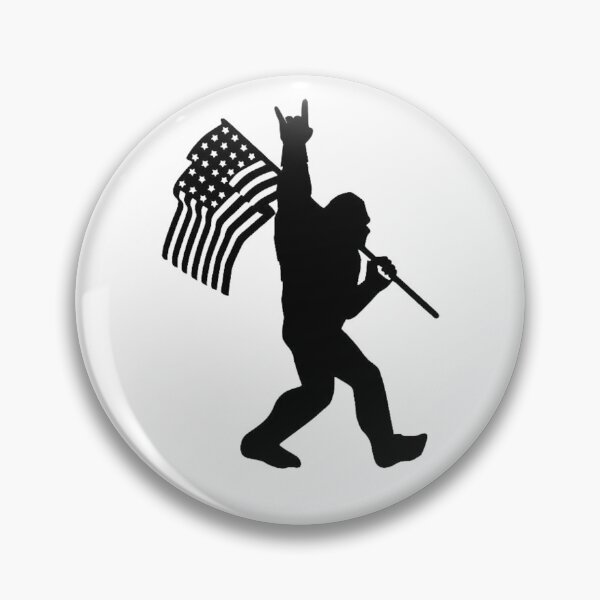 Item preview, Sasquatch Bigfoot Rock On Flag Funny DieCut Vinyl Window Decal Sticker Car Truck designed and sold by Ssimo30.