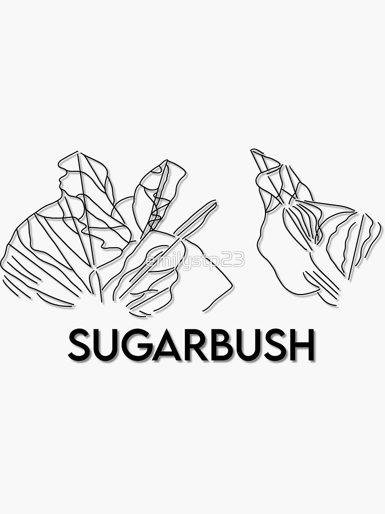 "Sugarbush Trail Map Sugarbush VT Ski Resort Colorado" Sticker for