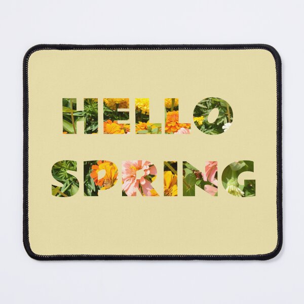Item preview, Hello Spring green design with image inside text. designed and sold by moxdesign.