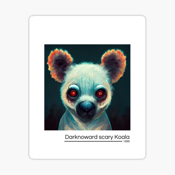 "Darknoward scary Koala" Sticker for Sale by ShowyouArts Redbubble