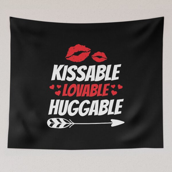 Item preview, Kissable Lovable Huggable Clothes Gift for Him Her Valentine designed and sold by haselshirt.