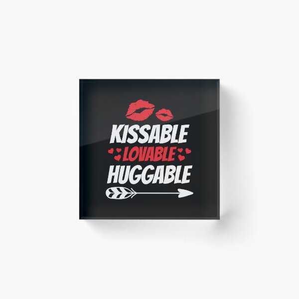 Item preview, Kissable Lovable Huggable Clothes Gift for Him Her Valentine designed and sold by haselshirt.