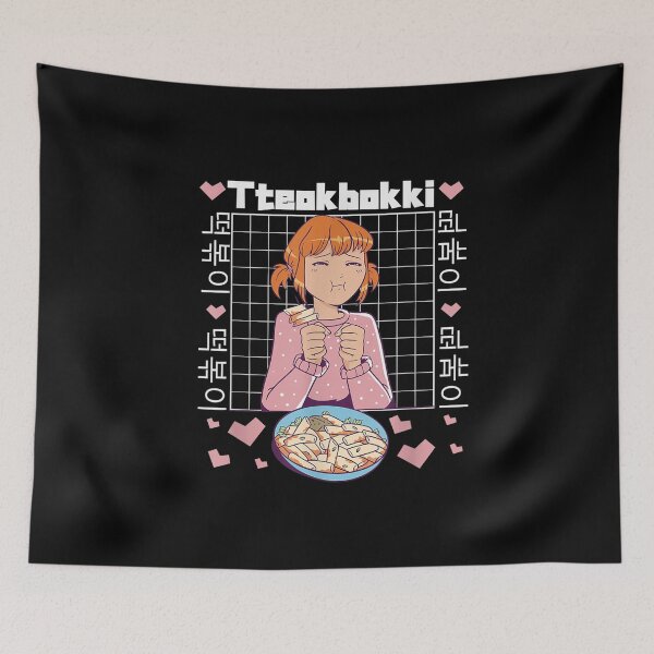 Item preview, korean Girl Eating Tteokbokki Korean Food Lovers Kpop designed and sold by dolsy-store.