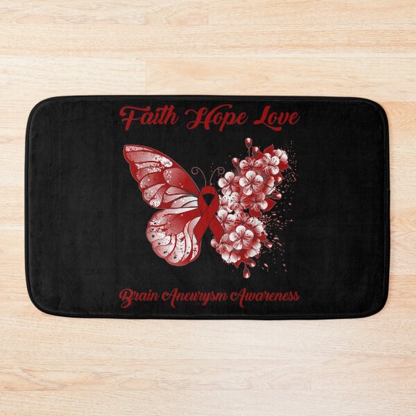 Item preview, Faith Hope Love Brain Aneurysm Awareness Butterfly Ribbon Gifts designed and sold by Adropine.
