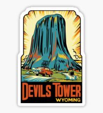 Devil's Tower National Monument Vintage Decal - Wyoming Sticker