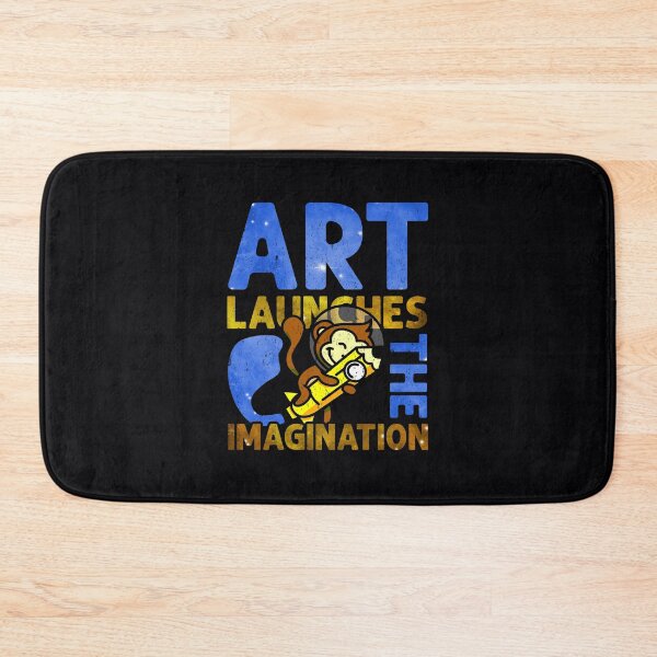 Item preview, Art Launches the Imagination Monkey Astronaut Pencil Drawing Quote designed and sold by CRHPOD20.