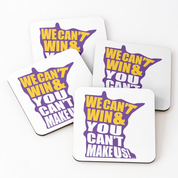Item preview, We Can't Win & You Can't Make Us! - Minnesota Sports Fans - Purple & Gold designed and sold by EcoElsa.