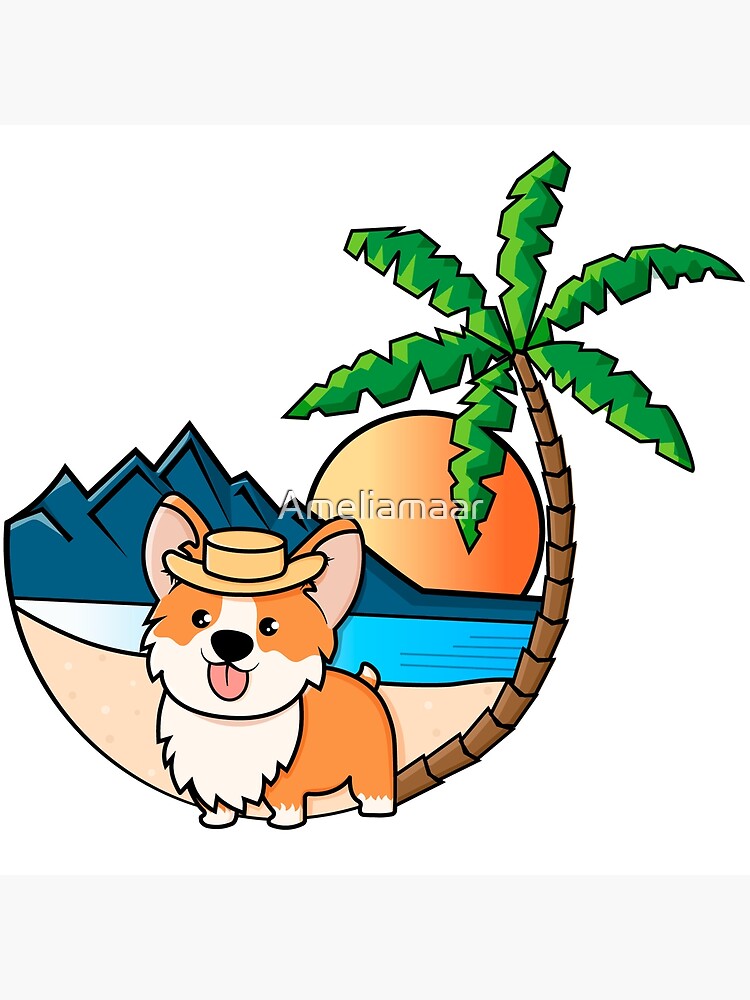 Corgi on vacation by Ameliamaar
