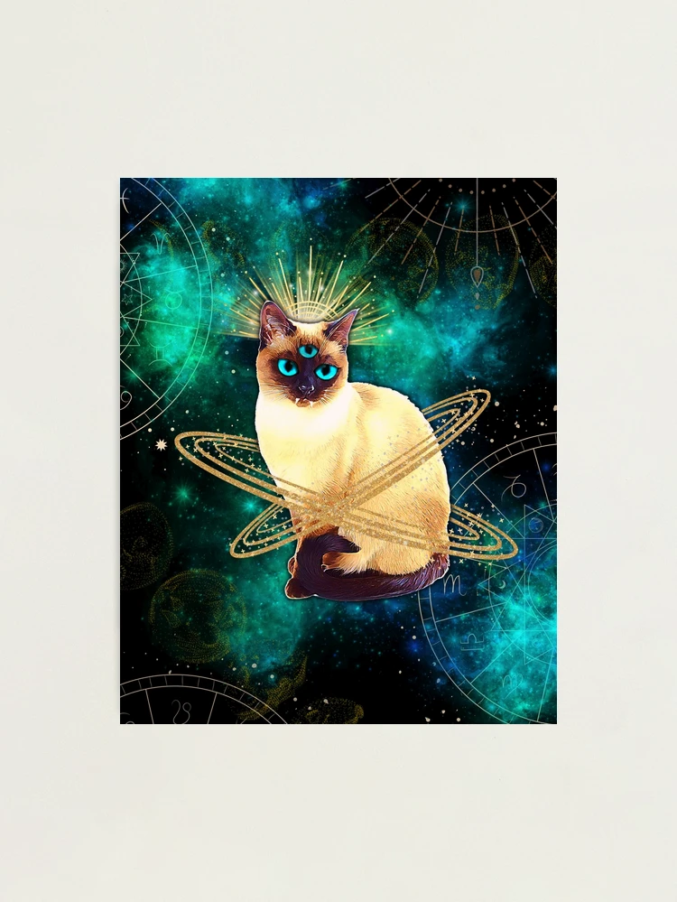 Mystic Three Eyed Cat Galaxy Swirl Photographic Print for Sale by  FlakeyBiscuit3