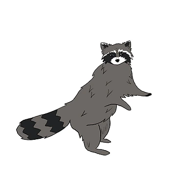 Artwork thumbnail, Raccoon Rascal by Cute Curations