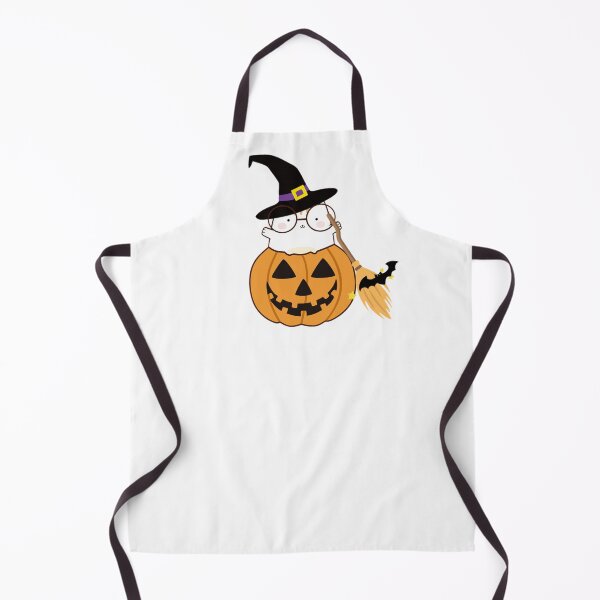 Item preview, Witch Cat with Broom in a Pumpkin designed and sold by PirateAvocado.