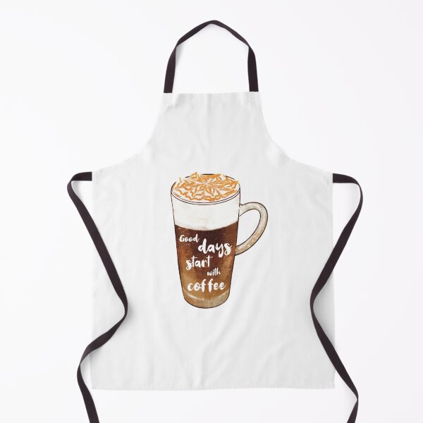 Item preview, Coffee Latte Macchiato glass watercolor Quote good days start with coffee designed and sold by northernhugs.